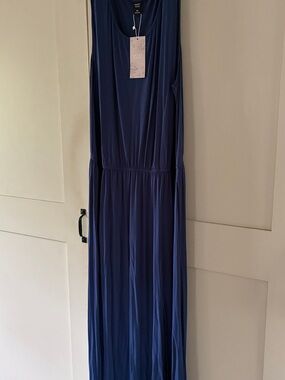 Sleeveless Navy Maxi Dress by Emme Marella - Elegant Casual